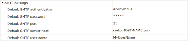 SMTP Settings SMTP Settings